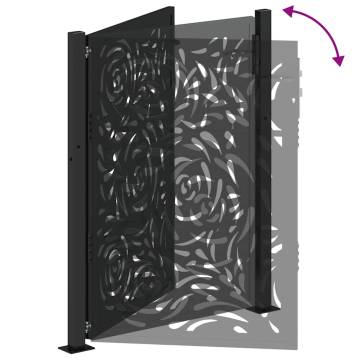 Elegant Garden Gate Black 105x130 cm - Durable Steel Design