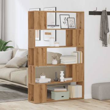 Book Cabinet Room Divider in Artisan Oak - 100x24x155 cm