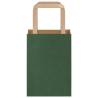 Eco-Friendly Green Paper Bags 250 pcs with Handles - 15x8x21 cm