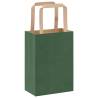 Eco-Friendly Green Paper Bags 250 pcs with Handles - 15x8x21 cm