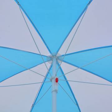 Beach Umbrella Shelter - Blue & White 180 cm | Hipomarket