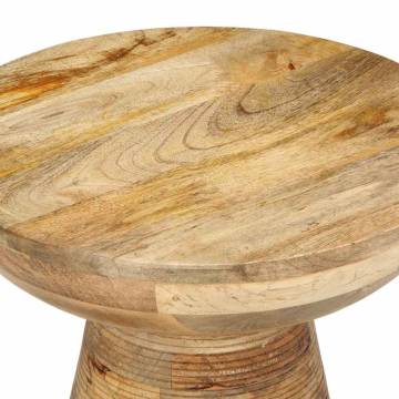 Stylish Solid Wood Mango Side Table Ø37x45 cm - Hipomarket