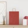 Sustainable Red Paper Bags with Handles - 50 pcs | Hipo Market