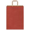 Sustainable Red Paper Bags with Handles - 50 pcs | Hipo Market