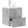  2 Piece Bathroom Furniture Set Concrete Grey Engineered Wood Colour concrete grey Size 41 x 38.5 x 45 cm Model with faucet Number of 1 