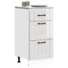  Kitchen Base Cabinet Lucca High Gloss White Engineered Wood Colour high gloss white Quantity in Package 1 Model 1x bottom cabinet (3 drawers) 40 cm Number of 