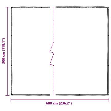 Clear Tarpaulin with Eyelets 3x6m - Durable Protection | Hipomarket