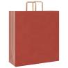 Red Paper Bags with Handles - 50 Pcs | HipoMarket