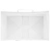 250 Pcs White Paper Bags with Handles - Eco-Friendly 26x17x25 cm