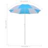 Beach Umbrella Shelter - Blue & White 180 cm | Hipomarket