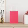 Pink Paper Bags with Handles - 250 Pcs | Eco-Friendly Packaging