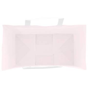 Pink Paper Bags with Handles - 250 Pcs | Eco-Friendly Packaging