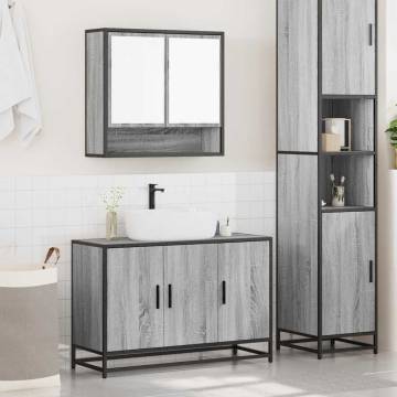 2 Piece Grey Sonoma Bathroom Furniture Set | Hipomarket