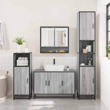 2 Piece Grey Sonoma Bathroom Furniture Set | Hipomarket