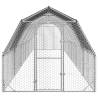 Chicken Run with Roof - Galvanised Steel 2.5x12x2.25m