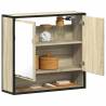  Bathroom Mirror Cabinet Sonoma Oak 65x20x60 cm Engineered Wood Colour sonoma oak Quantity in Package 1 