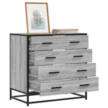 Elegant Grey Sonoma Drawer Cabinet - 70 x 41 x 70 cm