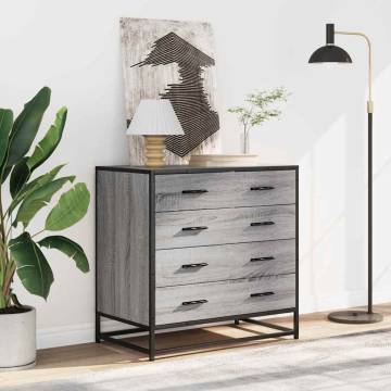 Elegant Grey Sonoma Drawer Cabinet - 70 x 41 x 70 cm