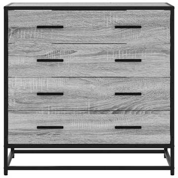 Elegant Grey Sonoma Drawer Cabinet - 70 x 41 x 70 cm