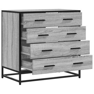 Elegant Grey Sonoma Drawer Cabinet - 70 x 41 x 70 cm