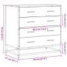 Elegant Grey Sonoma Drawer Cabinet - 70 x 41 x 70 cm