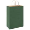 Green Paper Bags with Handles - 50 pcs | Eco-Friendly Packaging