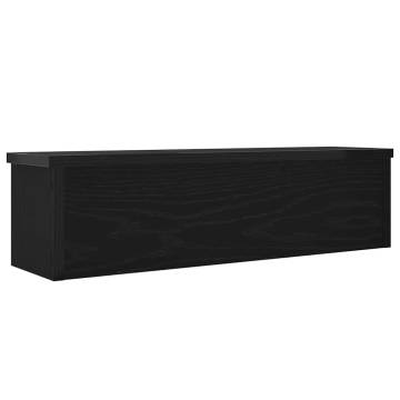 Stackable Kitchen Rack Black - 50x15x16 cm | Durable Wood