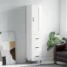 Highboard High Gloss White 34.5x34x180 cm Engineered Wood Colour high gloss white Quantity in Package 1 Model 3 drawers 