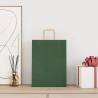 Eco-Friendly Green Paper Bags with Handles - 50 pcs | HipoMarket