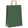 Eco-Friendly Green Paper Bags with Handles - 50 pcs | HipoMarket