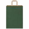 Eco-Friendly Green Paper Bags with Handles - 50 pcs | HipoMarket