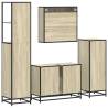 4 Piece Bathroom Furniture Set - Sonoma Oak | Hipo Market