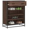  Shoe Cabinet Brown Oak 75x38x97.5 cm Engineered Wood and Metal Colour brown oak Quantity in Package 1 Number of Number of shelves 