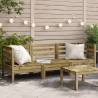 Garden Sofa 3-Seater Impregnated Wood Pine Colour natural impregnated Quantity in Package 1 Model 2x corner + middle 