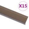  Stair Nosings in L-shape 15 pcs Aluminium 134 cm Brown Colour brown Size 67 cm (15 pcs) Fastening double-sided adhesive tape 