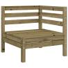 3-Seater Garden Sofa - Durable Impregnated Pine Wood