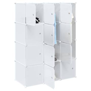 Storage Cube Organiser with 12 Cubes & Hanging Rods - Hipomarket