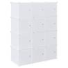 Storage Cube Organiser with 12 Cubes & Hanging Rods - Hipomarket