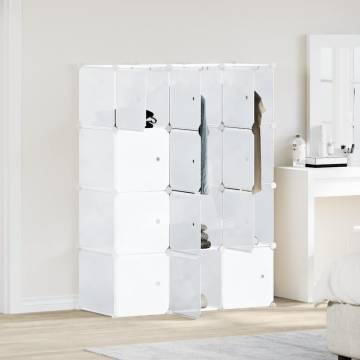 Storage Cube Organiser with 12 Cubes & Hanging Rods - Hipomarket