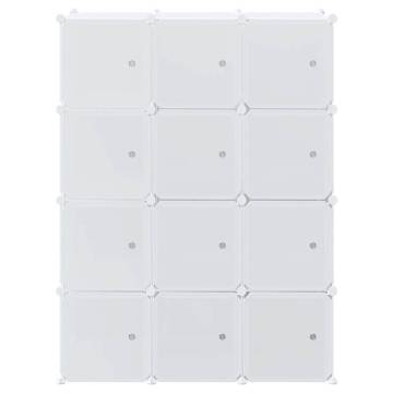 Storage Cube Organiser with 12 Cubes & Hanging Rods - Hipomarket