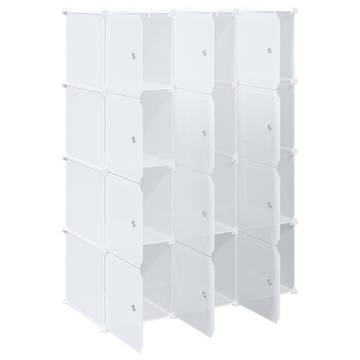 Storage Cube Organiser with 12 Cubes & Hanging Rods - Hipomarket