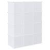 Storage Cube Organiser with 12 Cubes & Hanging Rods - Hipomarket