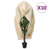 Plant Fleece Covers with Zip 10 pcs 70 g/m² 1.55x1.55 m Colour beige Size 1.55 x 1.55 m Quantity in Package 10 