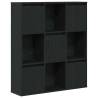 Stylish Black Oak Bookcase - 89x24x101.5 cm Engineered Wood