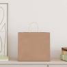 Brown Paper Bags with Handles - 50 Pcs | Sustainable Packaging