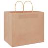 Brown Paper Bags with Handles - 50 Pcs | Sustainable Packaging