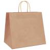 Brown Paper Bags with Handles - 50 Pcs | Sustainable Packaging