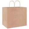 Brown Paper Bags with Handles - 50 Pcs | Sustainable Packaging