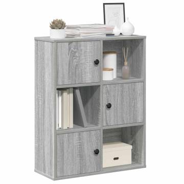 Stylish Grey Sonoma Bookcase - 60x24x76.5 cm | Hipomarket