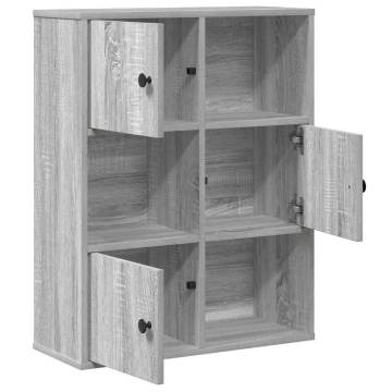 Stylish Grey Sonoma Bookcase - 60x24x76.5 cm | Hipomarket